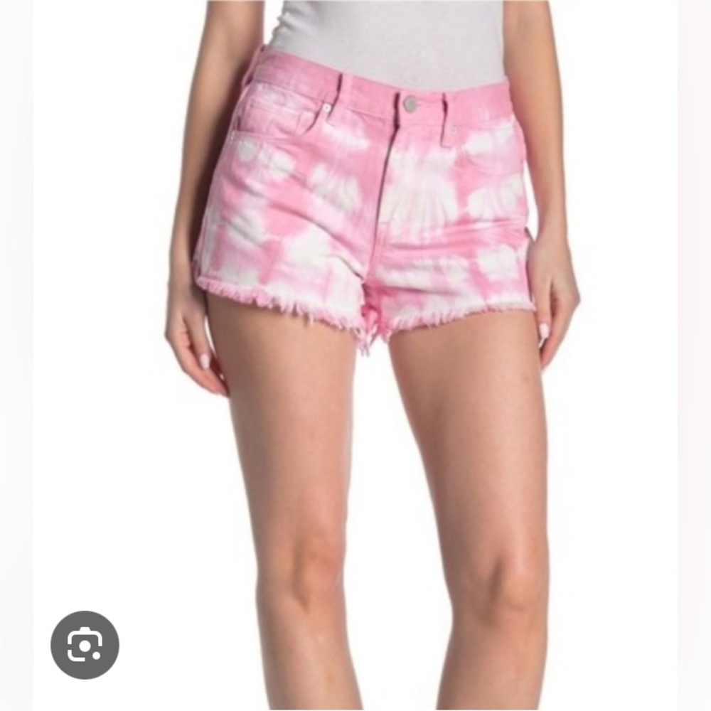 Blank NYC Women’s Pink Tie-Dye Denim Shorts